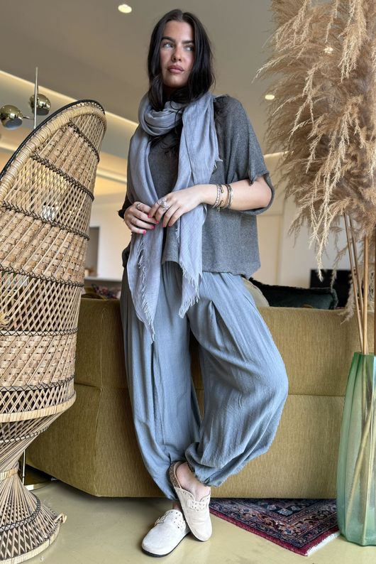 Basso Shirring Genie Pant Slate